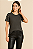 Blusa Feminina Mescla Bordada Nas Mangas Com Chaton Viscolycra - Imagem 1
