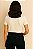 Blusa Feminina Off White Bordada Frente Com Pérolas Flor Viscolycra - Imagem 2