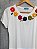 Blusa Feminina Off White Com Flores em Crochê Viscolycra - Imagem 6