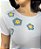 Blusa Feminina Branca Com Flores em Crochê Viscolycra - Imagem 1
