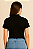 Blusa Feminina Gola Alta Malha Canelada - Imagem 3