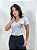 Blusa Feminina Branca Bordada Laço De Strass Viscolycra - Imagem 3
