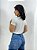 Blusa Feminina Off White Bordado Flores Handmade Viscolycra - Imagem 4