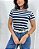 Blusa Feminina Maria Listra Azul Viscolycra - Imagem 5
