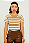 Blusa Feminina Maria Listra Bege Viscolycra - Imagem 1