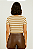 Blusa Feminina Maria Listra Bege Viscolycra - Imagem 3