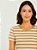 Blusa Feminina Maria Listra Bege Viscolycra - Imagem 2