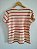 Blusa Feminina Maria Listra Laranja e Ferrugem Viscolycra - Imagem 3