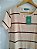 Blusa Feminina Maria Listra Marrom E Off White Viscolycra - Imagem 1