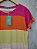 Blusa Feminina Listra Rosa Pink Viscolycra - Imagem 4