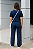 Conjunto Moletinho de Algodão Azul Marinho Com Faixa Vermelha - Imagem 3