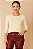 Blusa Feminina Manga 7/8 Decote Redondo Cores Neutras - Imagem 7