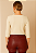 Blusa Feminina Manga 7/8 Decote Redondo Cores Neutras - Imagem 8