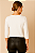 Blusa Feminina Manga 7/8 Decote Redondo Cores Neutras - Imagem 4