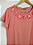 Blusa Feminina Rosa Velho Com Flores em Crochê Viscolycra - Imagem 4