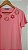 Blusa Feminina Salmão Com Flores em Crochê Viscolycra - Imagem 3