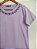 Blusa Feminina Algodão Lilás Com Bordado De Strass Na Gola - Imagem 3