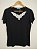 Blusa Feminina Preta Com Aplique Bordado Viscolycra - Imagem 6