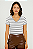 Blusa Feminina Decote V Listra Mescla Viscolycra - Imagem 1