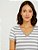 Blusa Feminina Decote V Listra Mescla Viscolycra - Imagem 2