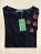 Blusa Feminina Azul Marinho Com Flores em Crochê Viscolycra - Imagem 1