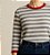 Blusa Feminina Listra Mescla com Vermelho Manga 7/8 - Imagem 2