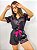 Pijama Short Doll Americano Cetim Preto - Imagem 2