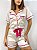Pijama Short Doll Americano Cetim Off - Imagem 1