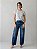 Blusa Feminina Listra Azul Viscolycra Com Linho - Imagem 2
