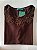 Blusa Feminina Marrom Com Flores em Crochê Viscolycra - Imagem 4