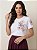 Blusa Feminina Algodão Bordado Flores Lateral e Manga - Imagem 3