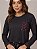 Pijama Malha Cropped Preto e Calça Love - Imagem 2