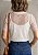 Blusa Feminina Off White Renda Com Regata de Viscolycra - Imagem 3