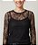 Blusa Feminina Preta Renda Com Regata de Viscolycra - Imagem 1