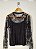 Blusa Feminina Preta Renda Com Regata de Viscolycra - Imagem 6