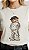 Blusa Feminina Algodão Off White Com Estampa Urso - Imagem 1