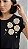 Blusa Feminina Preta Com Flores Off White em Crochê Viscolycra - Imagem 3