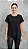 Blusa Feminina Preta Renda Na Manga Modelo Assimétrico Viscolycra - Imagem 2