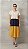 Vestido Midi Tricolor Com Saia de Babados - Imagem 1