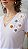 Blusa Feminina Decote V Com Aplicação Flores Crochê Viscolycra - Imagem 1