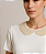 Blusa Feminina Off White Gola Bordada Viscolycra - Imagem 2