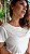 Blusa Feminina Off White Bordada Colar Meia Pérola Viscolycra - Imagem 3