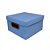 Caixa Organizadora Pequena Linho Quadrada - Azul Pastel - 2204.b - Dello - Imagem 1