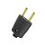 PLUG MACHO 2 PINOS 10A PRETO UN ENERBRAS 003-EP - Imagem 1