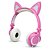 FONE EXBOM GATINHO HF-C22 ROSA/BRANCO - Imagem 1