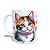Caneca Cerâmica Personalizada Gato / Gatinho Tricolor - Modelo 785303 - Imagem 3
