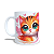 Caneca Cerâmica Personalizada Gato / Gatinho Laranja - Imagem 2