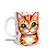 Caneca Cerâmica Personalizada Gato / Gatinho Laranja - Imagem 2