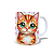 Caneca Cerâmica Personalizada Gato / Gatinho Laranja - Imagem 3