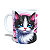 Caneca Cerâmica Personalizada Gato / Gatinho Preto - Imagem 3